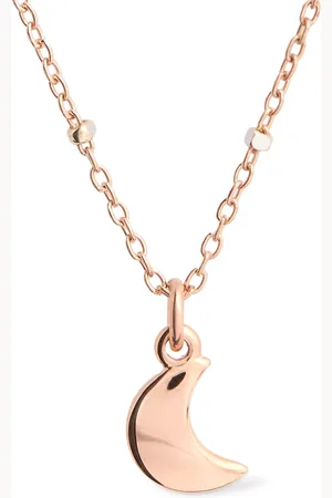 Dodo 9kt Rose Gold Mini Moon Collar Necklace