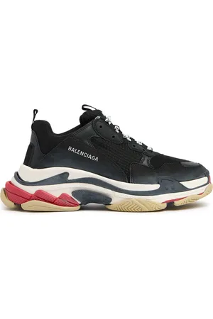 Triple S Suede Leather Mesh Sneakers Shoes Footwear