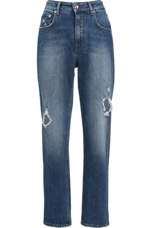 Dolce & Gabbana Distressed Denim Boyfriend Jeans