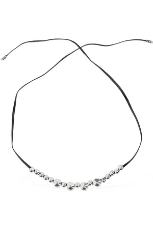 Alessandra Rich Leather Hair Piece W/ Crystal