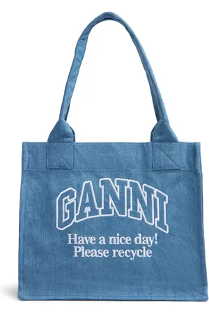 Ganni Large Easy Denim Tote Bag