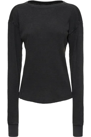 Entire Studios Washed Black Thermal Long Sleeve T-shirt