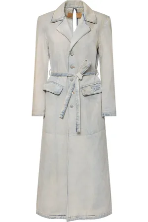 Maison Margiela Long Cotton Denim Coat