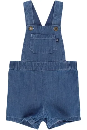 Petit Bateau Cotton Chambray Overalls