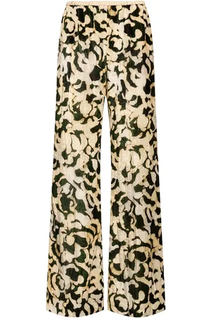 FORTE FORTE Printed Velvet Flared Pants
