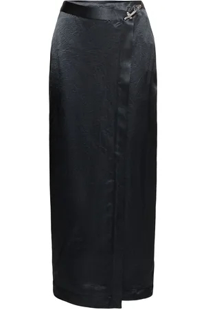 Nanushka Grisel Crinkled Satin Maxi Skirt