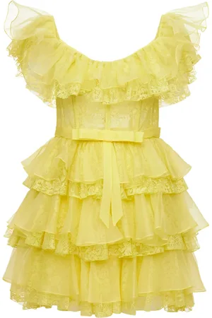 Zuhair Murad Silk Organza & Lace Corset Mini Dress