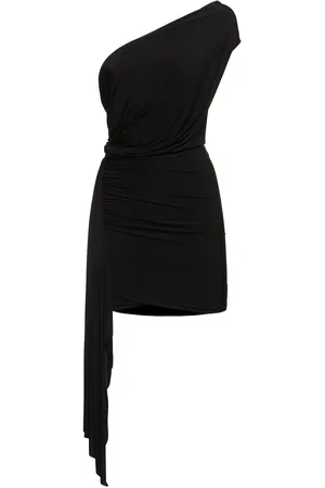 Balenciaga Twisted Stretch Mesh Mini Dress
