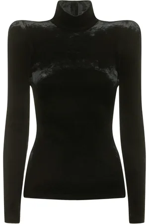 Balenciaga Viscose Blend Round Shoulder Top