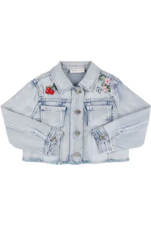 MONNALISA Embroidered Denim Jacket