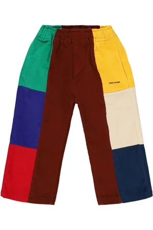 Bobo Choses Color Block Cotton Blend Corduroy Pants