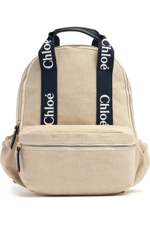 Chloé Jute Blend Backpack W/logo Strap