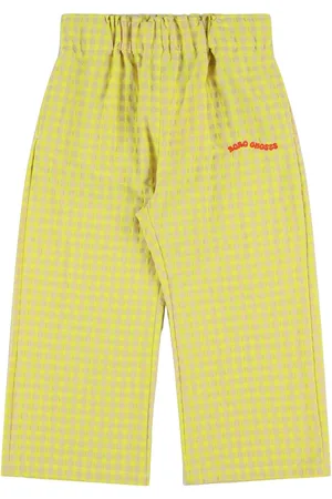 Bobo Choses Woven Cotton Blend Gingham Pants