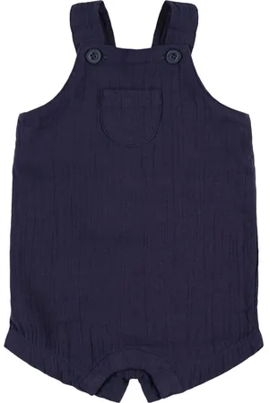 Petit Bateau Cotton Muslin Overalls