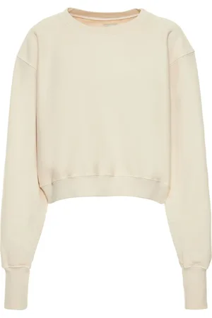 Les Tien Cropped Cotton Sweatshirt