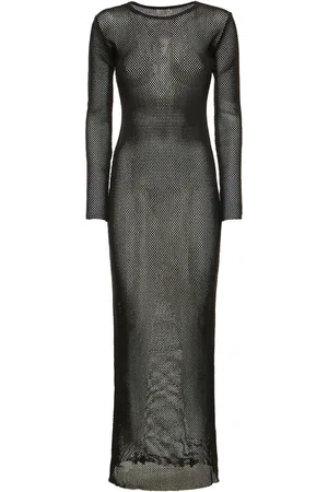 St Agni Cotton Mesh Maxi Dress