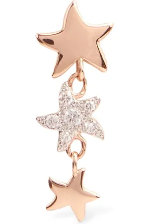 Dodo 9kt & Diamond Star Mono Earring
