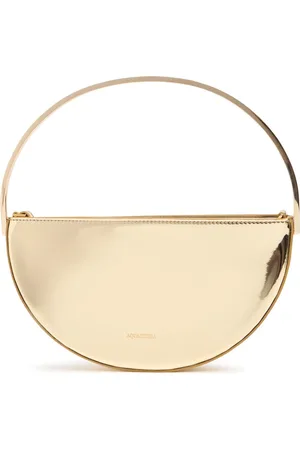 Aquazzura Mini Purist Mirrored Leather Pouch