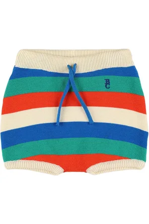 Bobo Choses Striped Cotton Knit Shorts