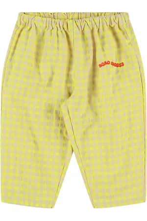 Bobo Choses Woven Cotton Blend Gingham Pants