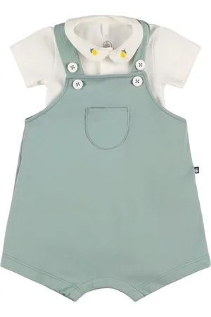 Petit Bateau Printed Cotton Bodysuit & Overalls