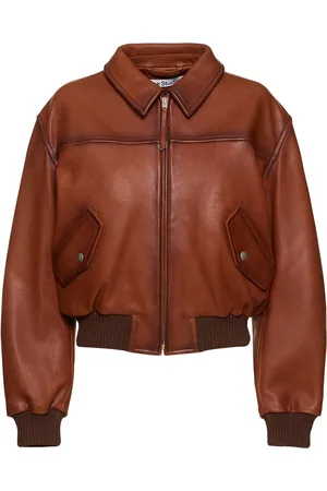 Acne Studios Loroma Leather Bomber Jacket