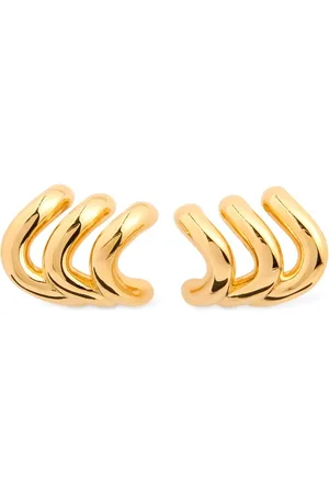 Balenciaga Loop Trio Brass Earrings
