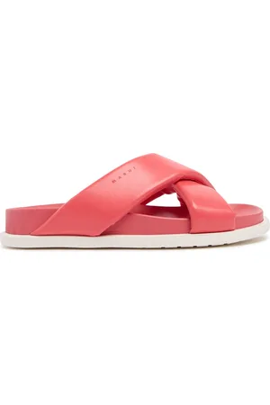 Marni Logo Printed Slides Sandals