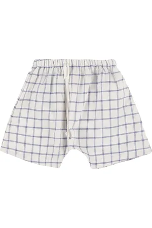 Babe & Tess Check Cotton Blend Shorts