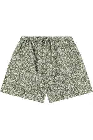 Babe & Tess Printed Stretch Cotton Shorts