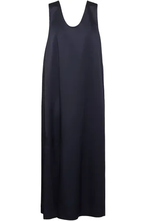 Carven Satin Midi Dress W/ Pin