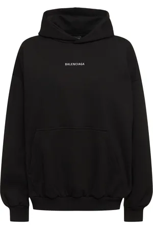 Balenciaga Reflective Logo Cotton Hoodie