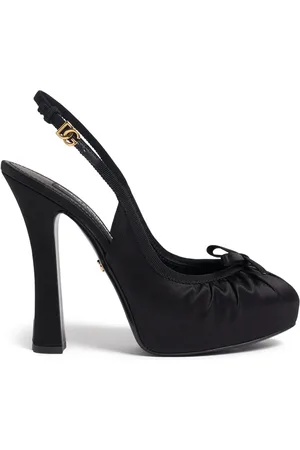 Dolce & Gabbana 105mm Satin Platform Slingback Heels