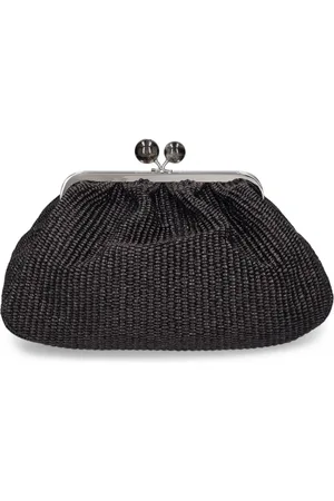 Max Mara Fortuna Raffia Effect Clutch