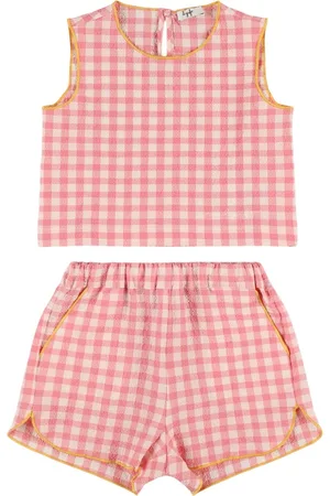 Il gufo Vichy Seersucker Top & Shorts