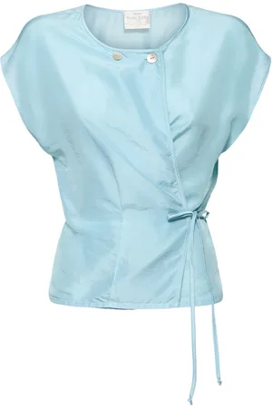 FORTE FORTE Habotai Silk Crossed Top