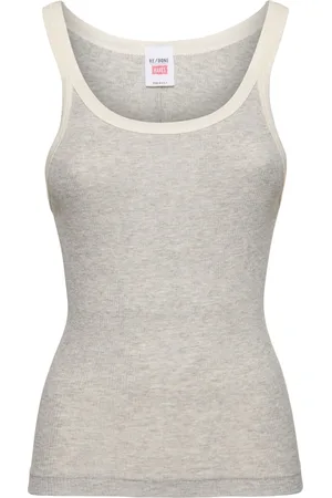 RE/DONE Cotton Ribbed Tank Top