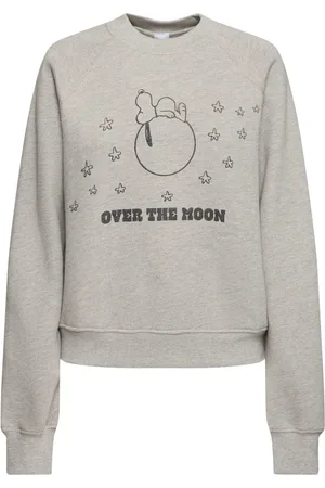 RE/DONE Classic Snoopy Moon Cotton Sweatshirt