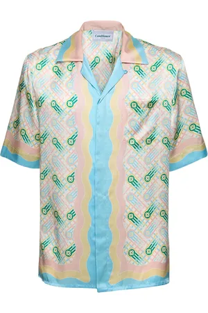Casablanca Monogram Printed Silk Shirt