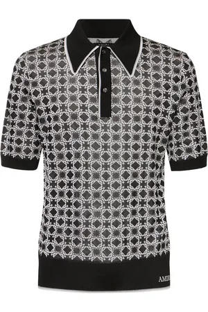 AMIRI Ma Quad Print Viscose Polo