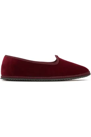 VIBI VENEZIA 10mm Bordeaux Velvet Slippers
