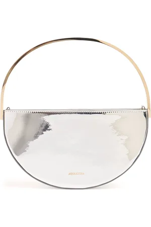 Aquazzura Mini Purist Mirrored Leather Pouch