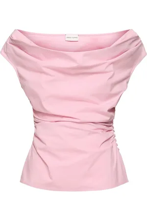 MAGDA BUTRYM Draped Cotton Jersey Top