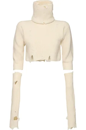 ANN DEMEULEMEESTER Aliza 3-piece Wool Crop Sweater Set