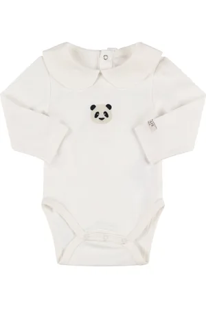 Donsje Panda Print Cotton Bodysuit