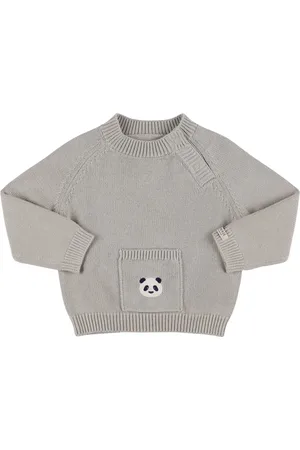 Donsje Panda Embroidered Cotton Knit Sweater