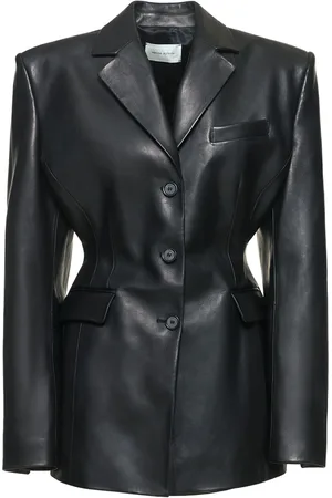MAGDA BUTRYM Leather Tie-back Blazer