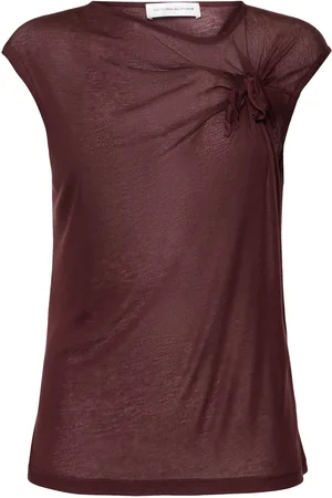Victoria Beckham Asymmetric Draped Tank W/ Knot