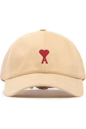 Ami Red Cotton Gabardine Cap