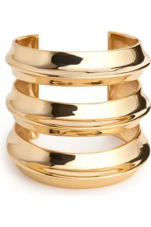 Self-Portrait Gold Sculpted Triple Cuff Bracelet